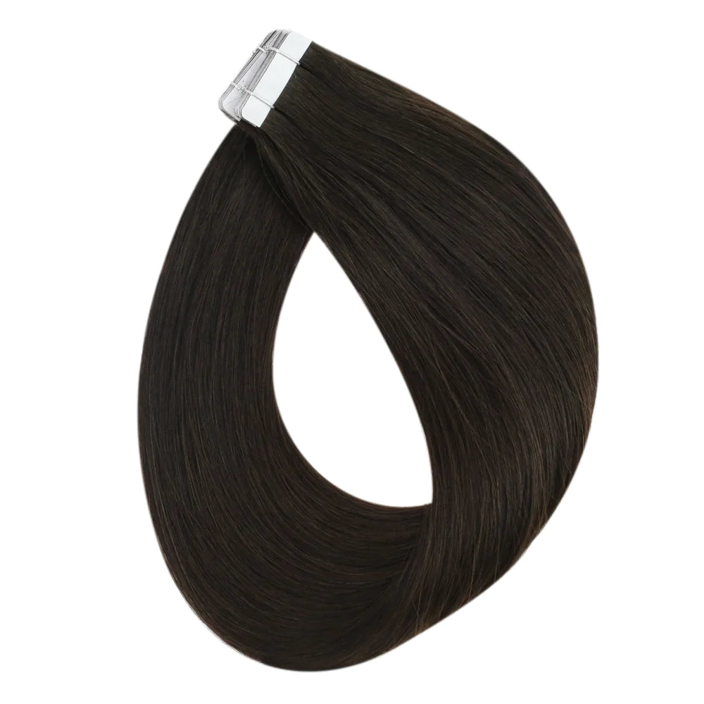 Remy Tape-Ins Darkest Brown #2 - BB Collections Hair