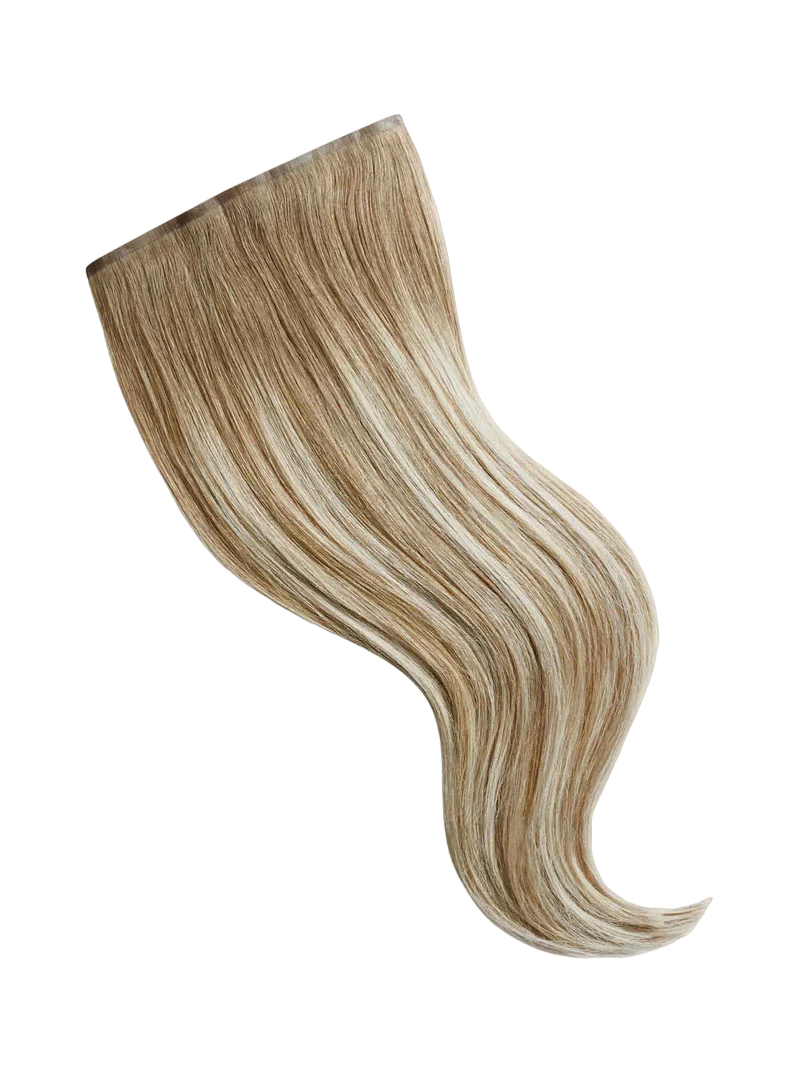 Remy Warm Blonde & Rooted Ash Brown Clip-Ins - BB Collections Hair