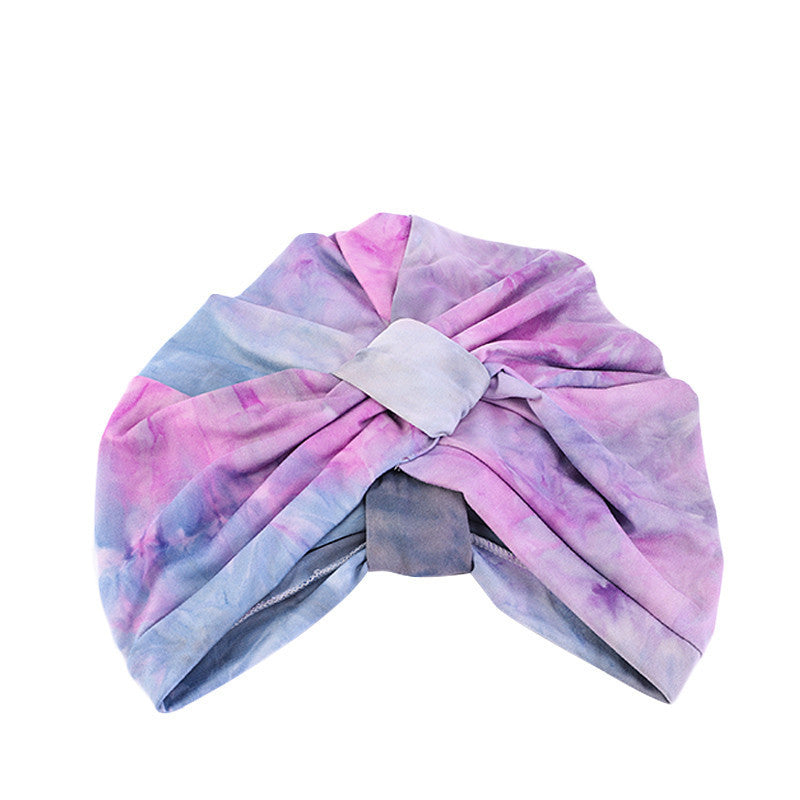 Tie Dyed Turban Hat Ethnic Style Turban Hat Square - BB Collections Hair