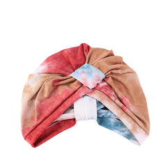 Tie Dyed Turban Hat Ethnic Style Turban Hat Square - BB Collections Hair