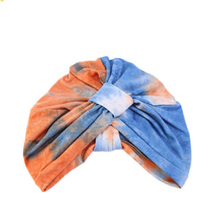 Tie Dyed Turban Hat Ethnic Style Turban Hat Square - BB Collections Hair