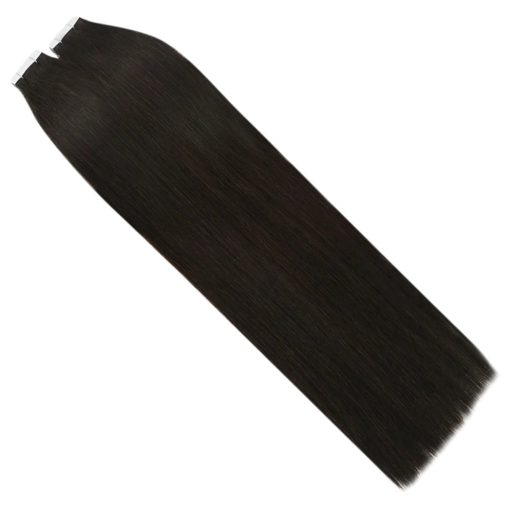 Remy Tape-Ins Darkest Brown #2 - BB Collections Hair