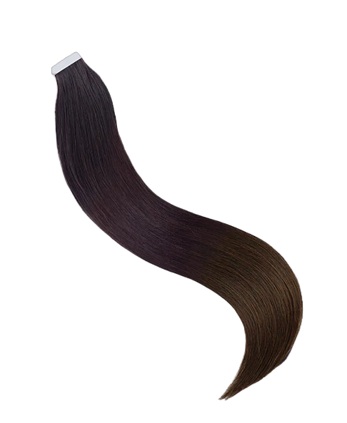 Remy Tape-Ins Dark Coco Ombre #1B/2/4 - BB Collections Hair