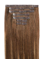 Remy Warm Honey Brown Clip-Ins - BB Collections Hair