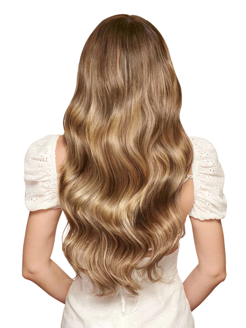 Remy Brown Walnut Highlighted Clip-Ins - BB Collections Hair