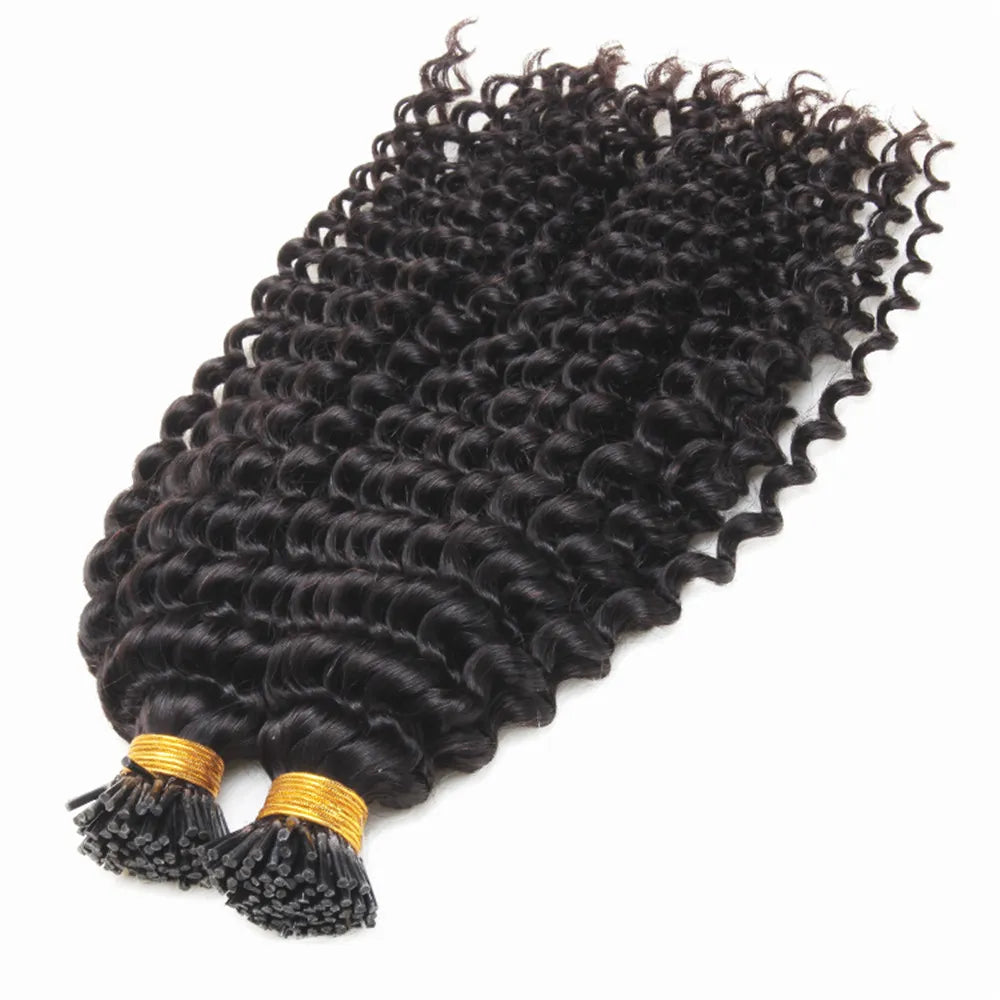 Kinky Curly Virgin Indian I-Tips (Natural Hair/African Amer.) - BB Collections Hair