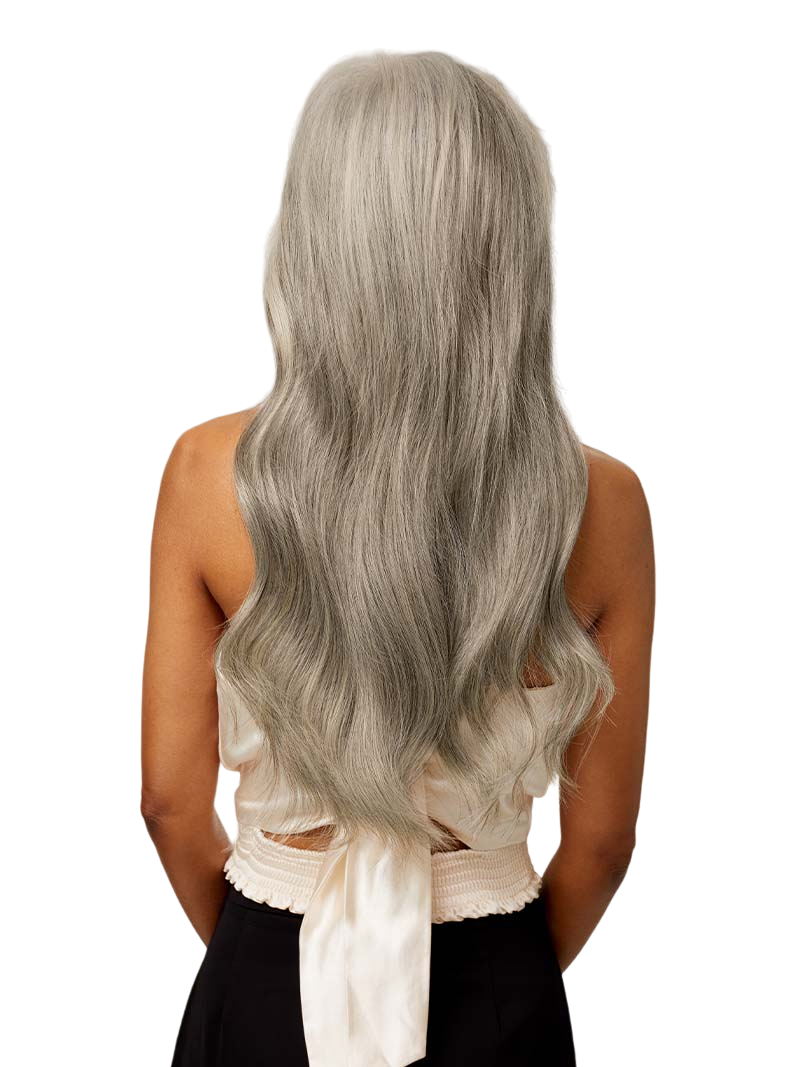 Remy Natural Gray Clip-Ins - BB Collections Hair