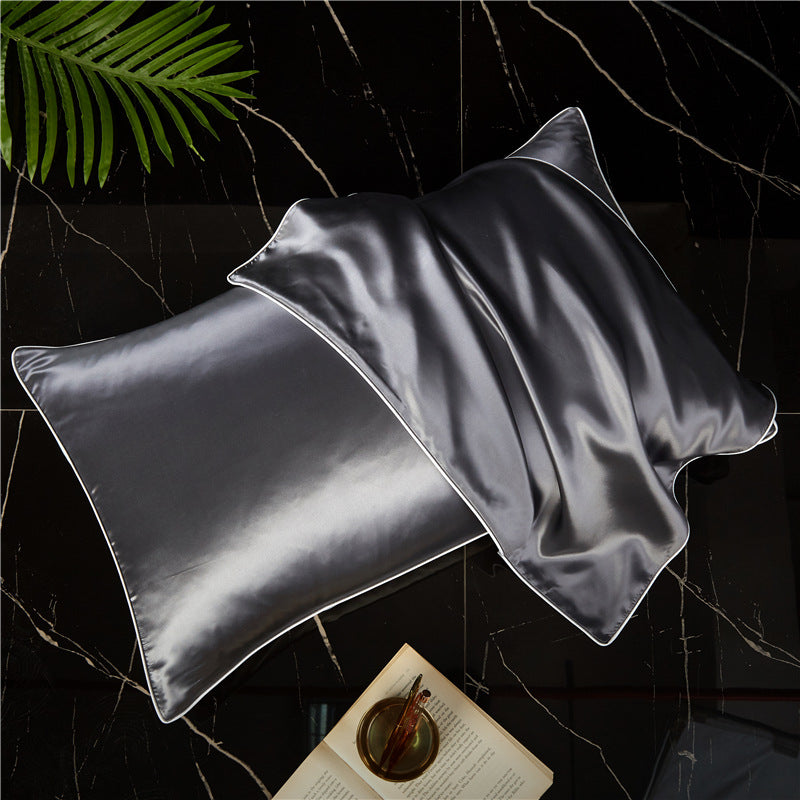 Single-Sided Solid Color Silk Satin Pillow Cover