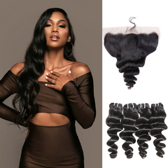 Loose Wave Bundles & Frontal Set - BB Collections Hair