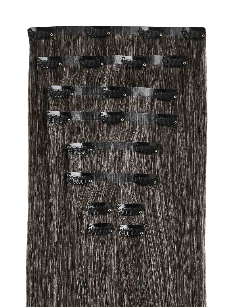 Remy Deep Gray Clip-Ins - BB Collections Hair