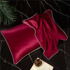 Single-Sided Solid Color Silk Satin Pillow Cover