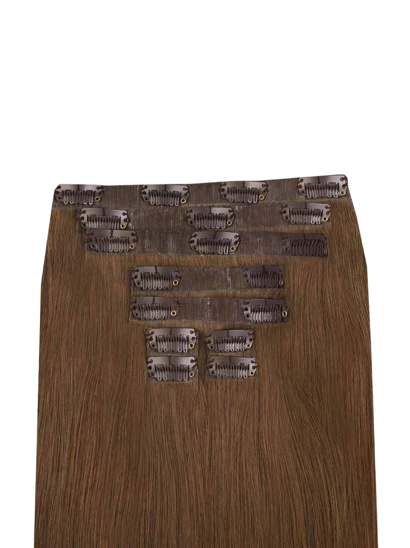 Remy Warm Brown Hazelnut Balayage Clip-Ins - BB Collections Hair