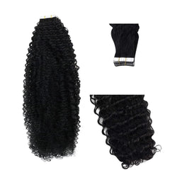 Coarse Kinky Curly Tape-Ins (Natural Hair/African Amer.) - BB Collections Hair