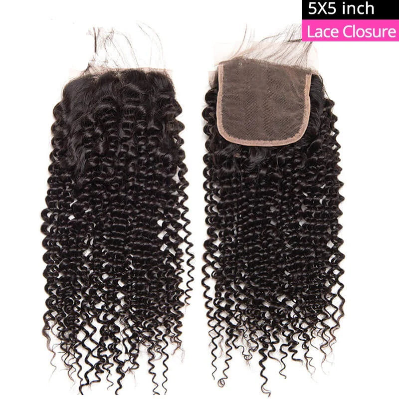 Kinky Curly Bundles & Closure Set - BB Collections Hair