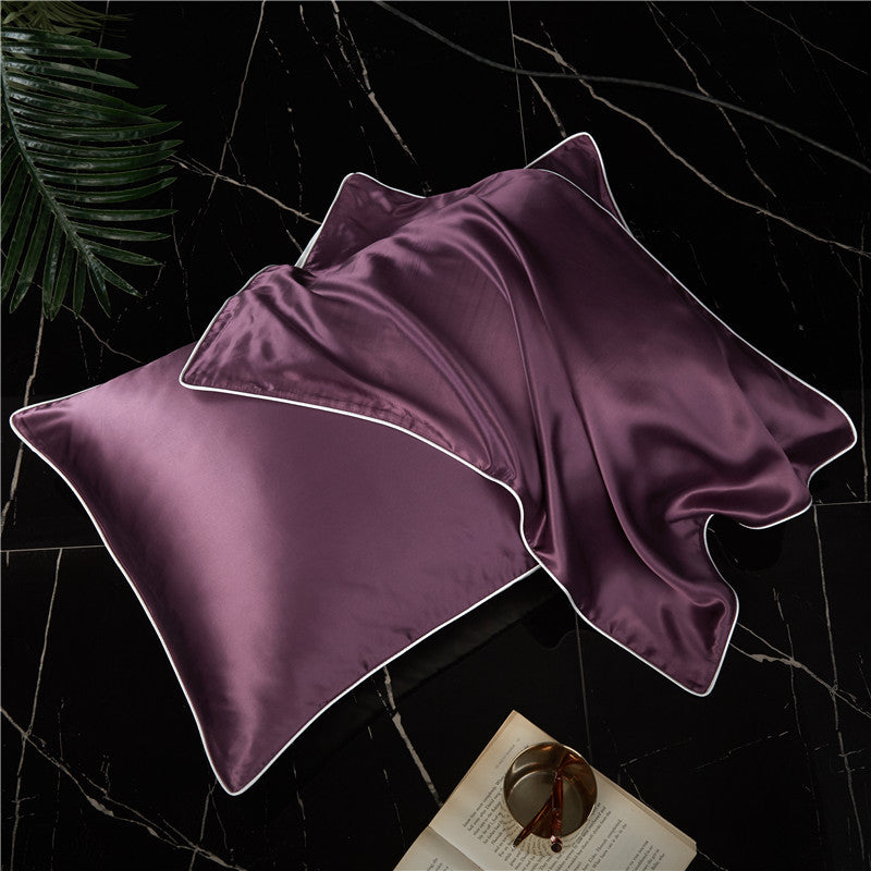 Single-Sided Solid Color Silk Satin Pillow Cover