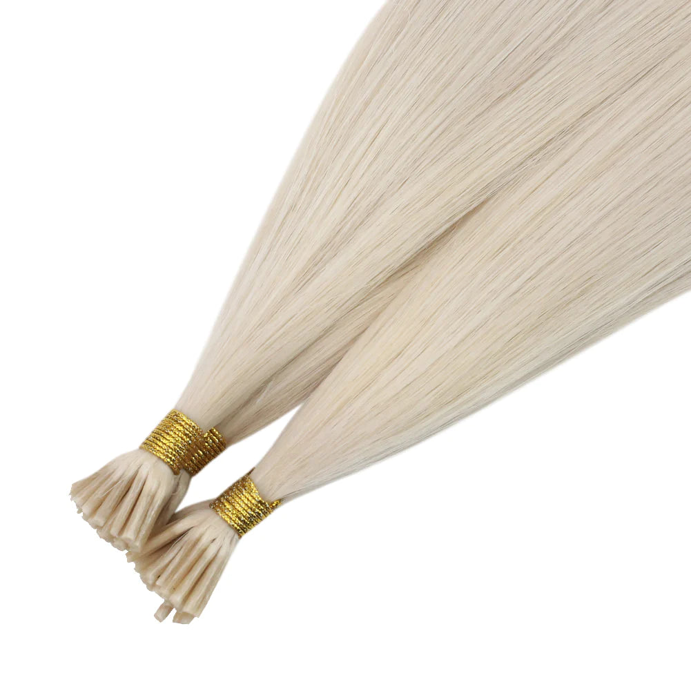 Remy White Blonde #1000 I-Tips - BB Collections Hair