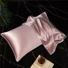 Single-Sided Solid Color Silk Satin Pillow Cover