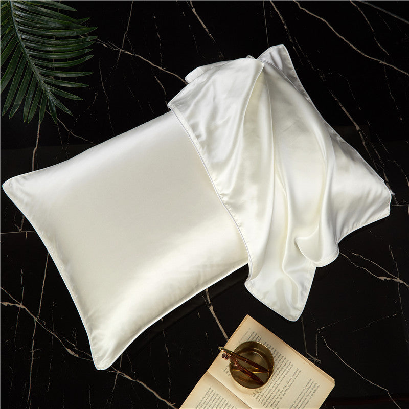 Single-Sided Solid Color Silk Satin Pillow Cover