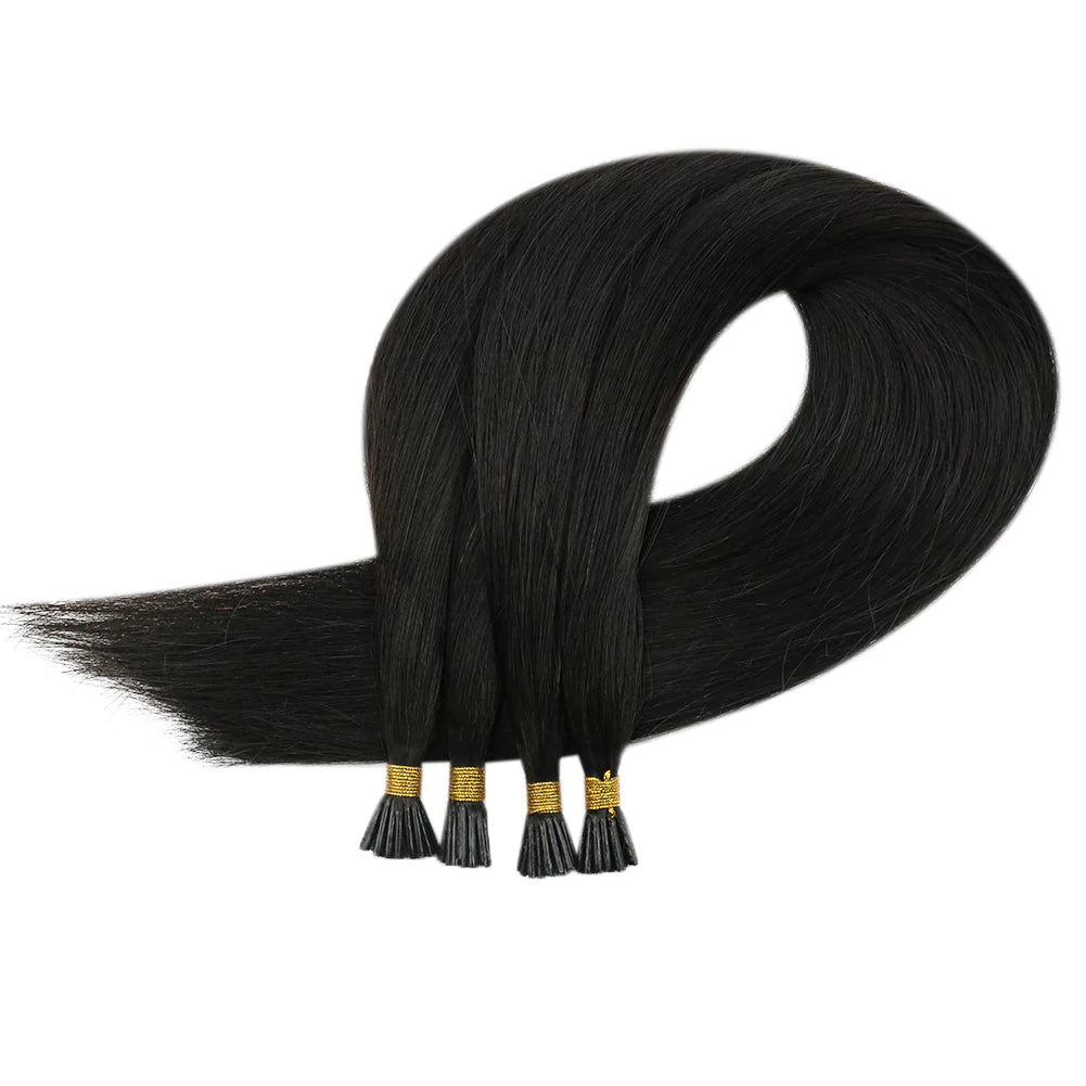 Remy Off Black #1B I-Tips - BB Collections Hair