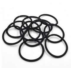 120Pcs Black Elastic Hair Bands Ponytail Holder Head Rope Ties Scrunchies