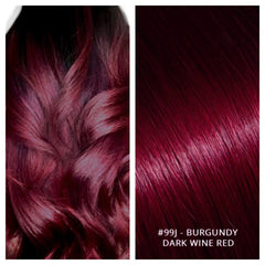 Russian Double Drawn Hand-Tied Wefts Extensions Burgundy #99j - BB Collections Hair