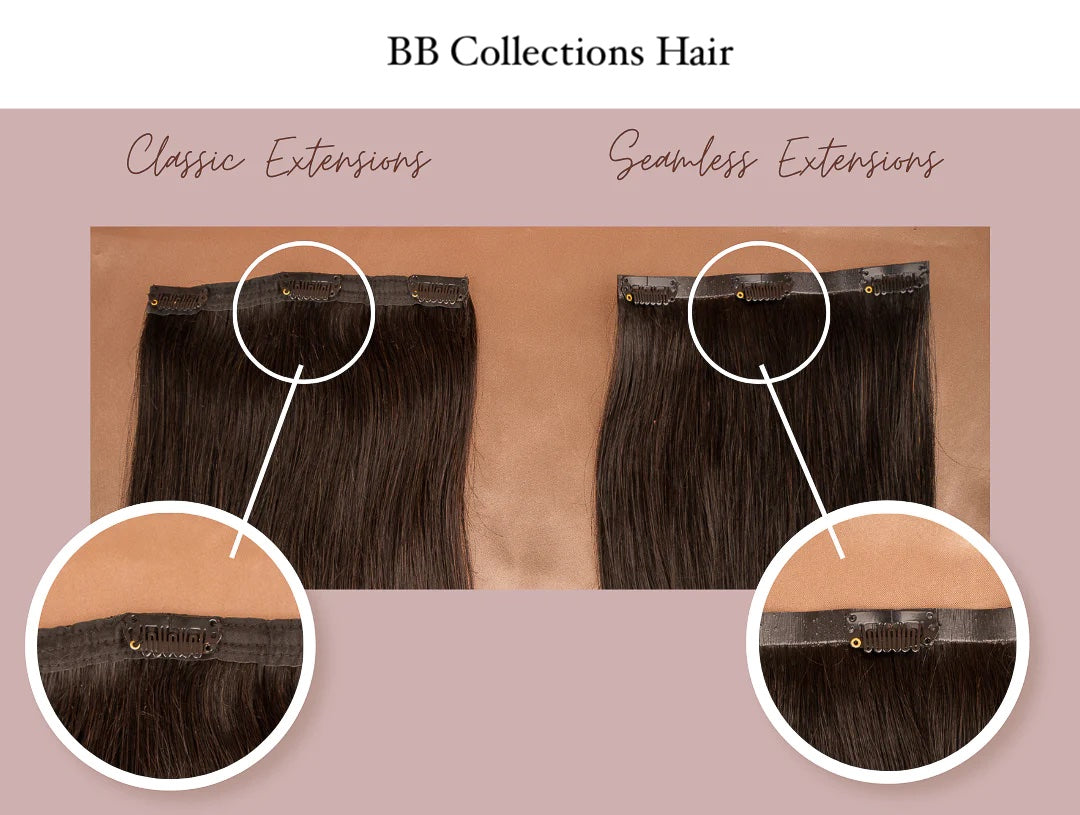 Remy Ashy Brown Highlighted Clip-Ins - BB Collections Hair