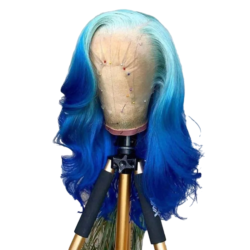 Elsa Ombre Icy Blue Virgin Lace Wig - BB Collections Hair