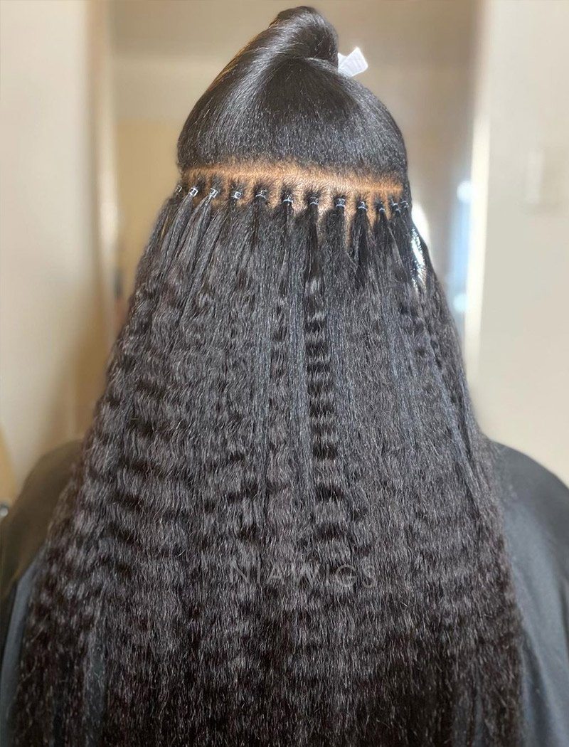 Kinky Straight Virgin Indian I-Tips (Natural Hair/African Amer.)- BB Collections Hair