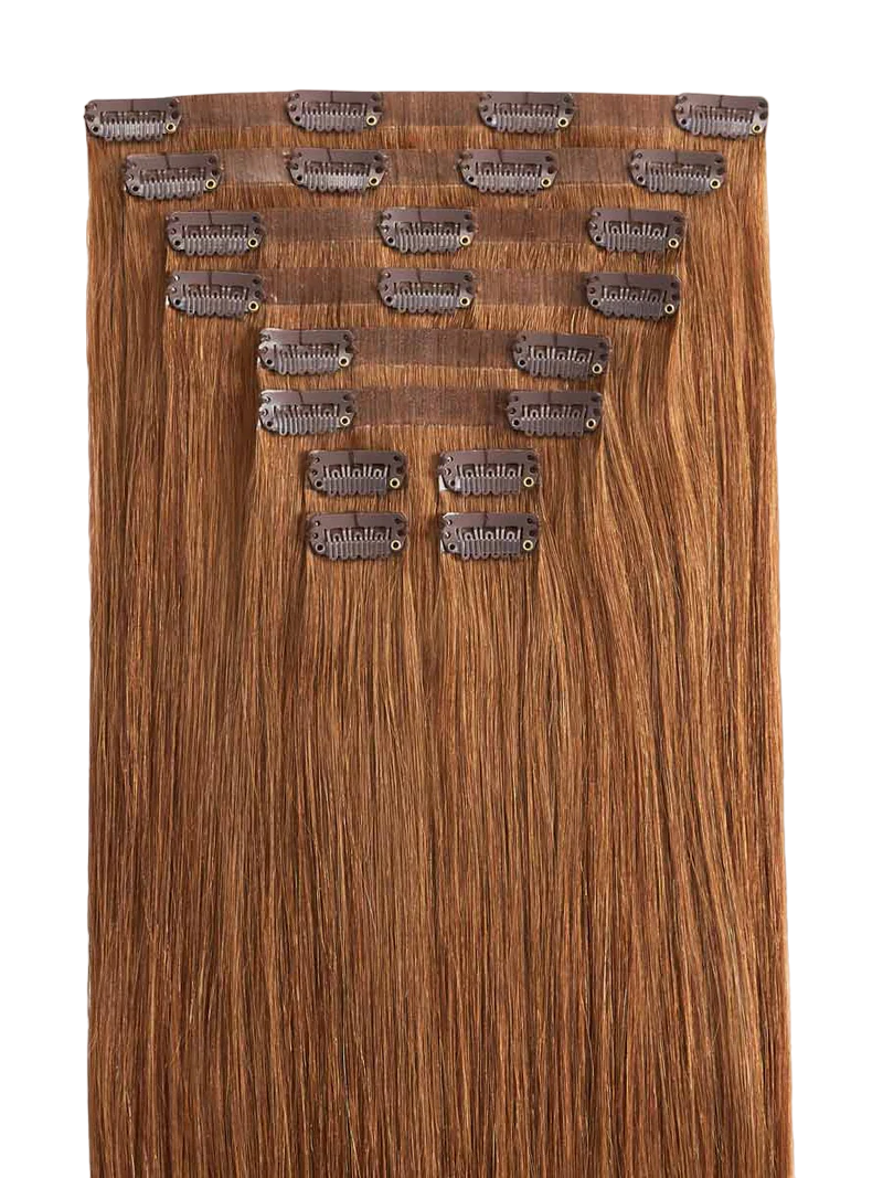 Remy Cool Neutral Red Clip-Ins - BB Collections Hair