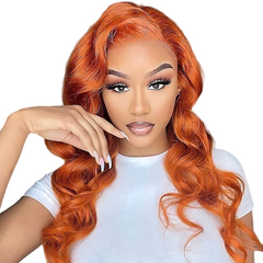 McKenzie Orange Ginger Virgin Lace Wig - BB Collections Hair