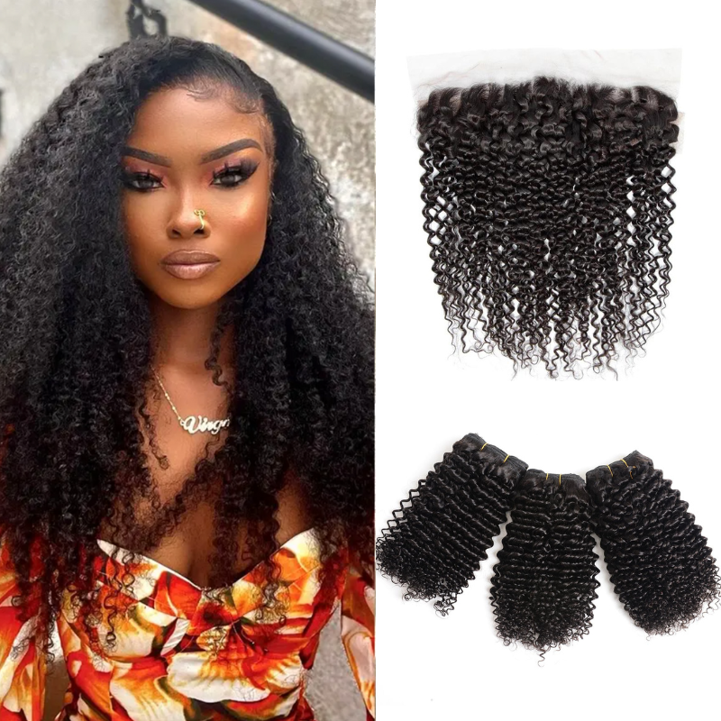 Kinky Curly Bundles & Frontal Set - BB Collections Hair