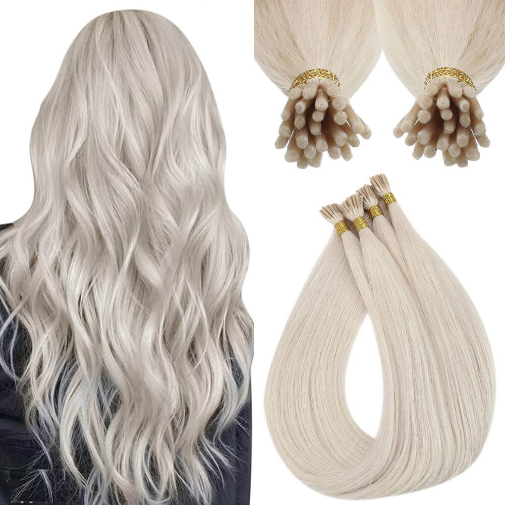 Remy White Blonde #1000 I-Tips - BB Collections Hair